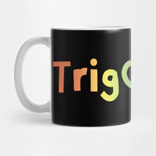 Minimal Triggered Rainbow Gradient Typography Mug